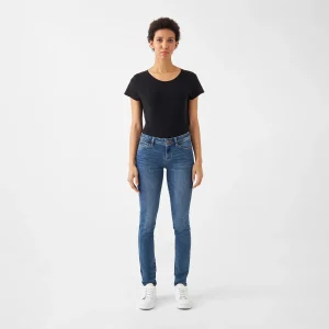 MID SUN Slim Comfortstretch - Basic - Medium Blue